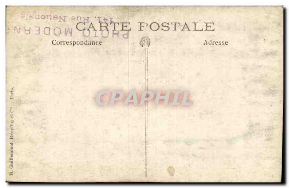 CARTE PHOTO Homme  — Rückseite