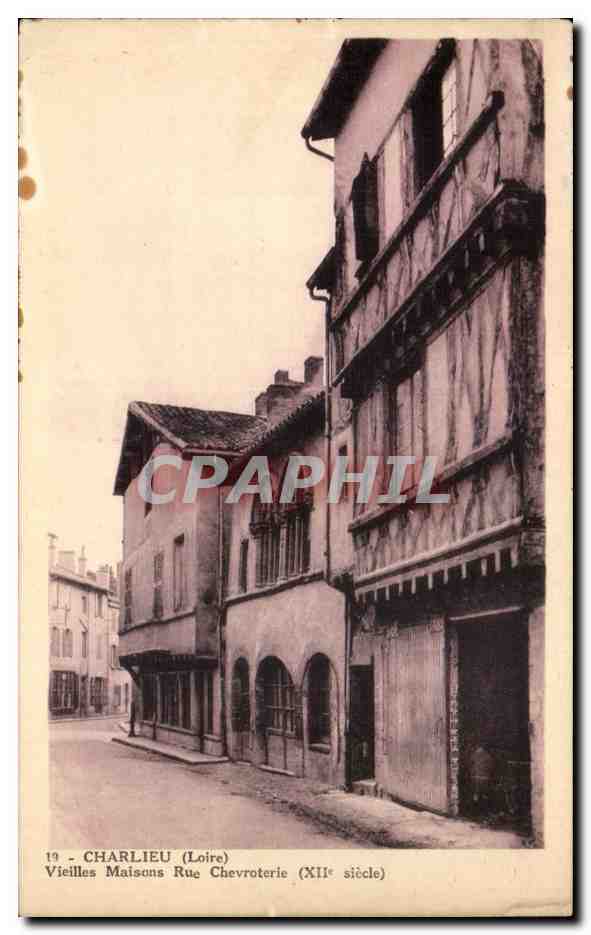 Charlieu - Vieilles Maisons - Rue Chevroterie - CPA 