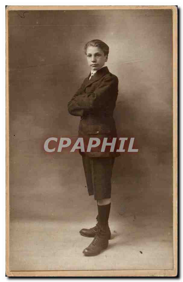 CARTE PHOTO Fantaisie - Hommes - Young Man Paris - CPA 