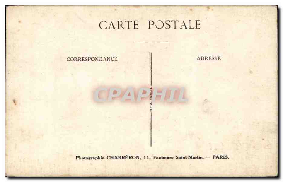 Portrait d'un homme en costume — studio — Photographie CHARRÉRON, 11, Faubourg Saint-Martin — PARIS — Rückseite