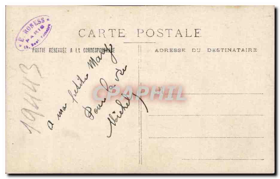 CARTE PHOTO Paris Fantaisie - Hommes - young man - CPA  — Rückseite