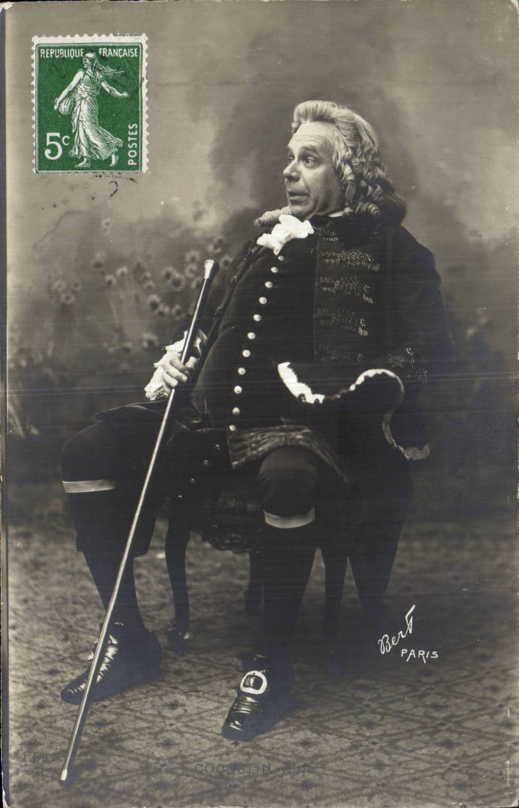 Acteur in kostuum van vroeger — Cocuillon — Bert, Parijs