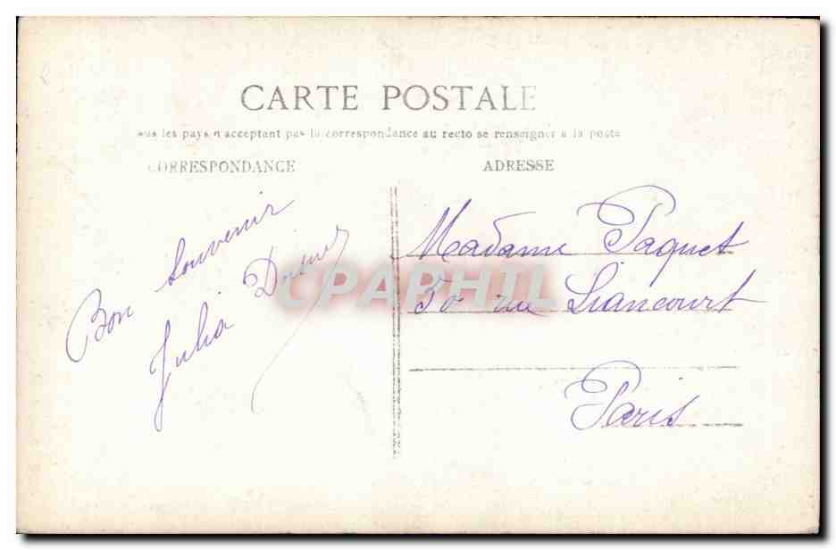 Acteur in kostuum van vroeger — Cocuillon — Bert, Parijs — Achterkant