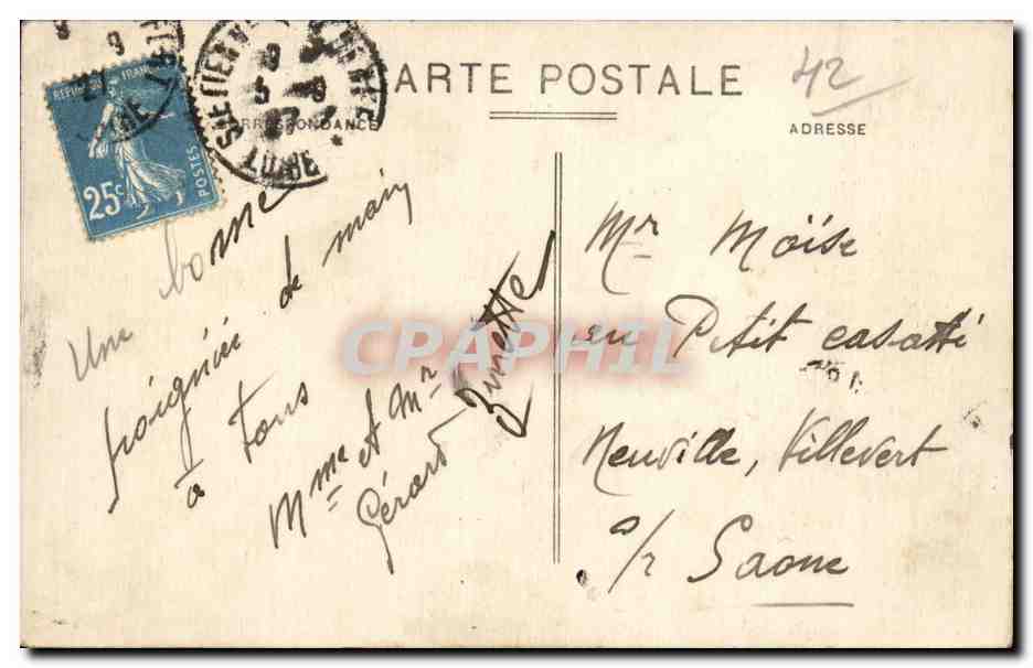 Une pensée de Saint-Étienne — J. Zauca, Édit. « St-Étienne » — Achterkant