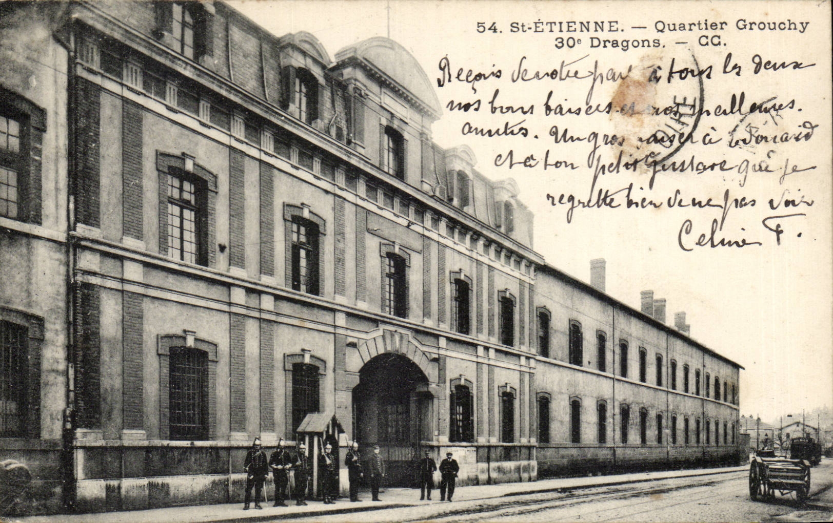 Saint Etienne - Quartier Grouchy 30eme Dragons Militaria - CPA 