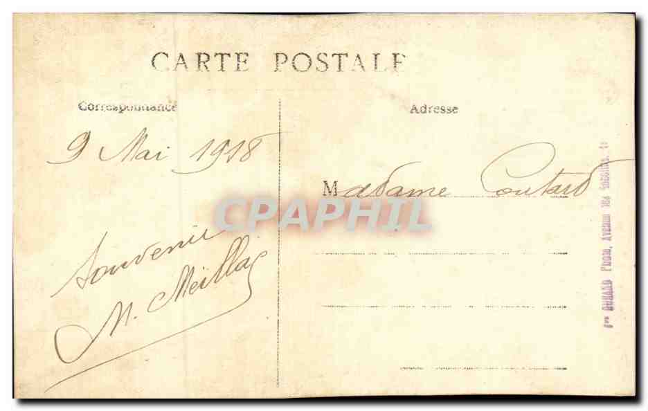 CARTE PHOTO Femme — Rückseite