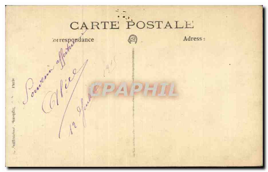 CARTE PHOTO Femme  — Rückseite