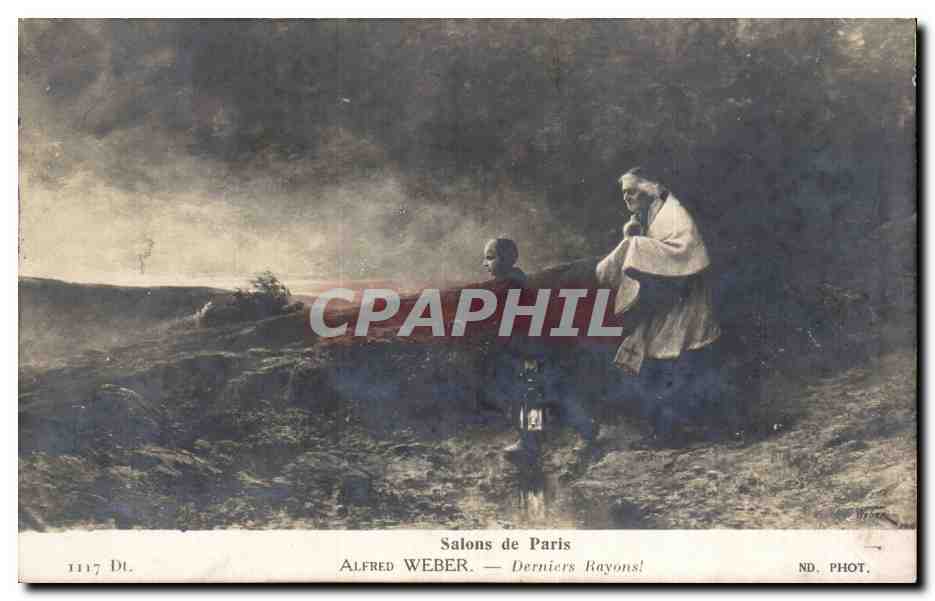 CPA Fantaisie Salons de Paris Alfred Weber Derniers rayons !