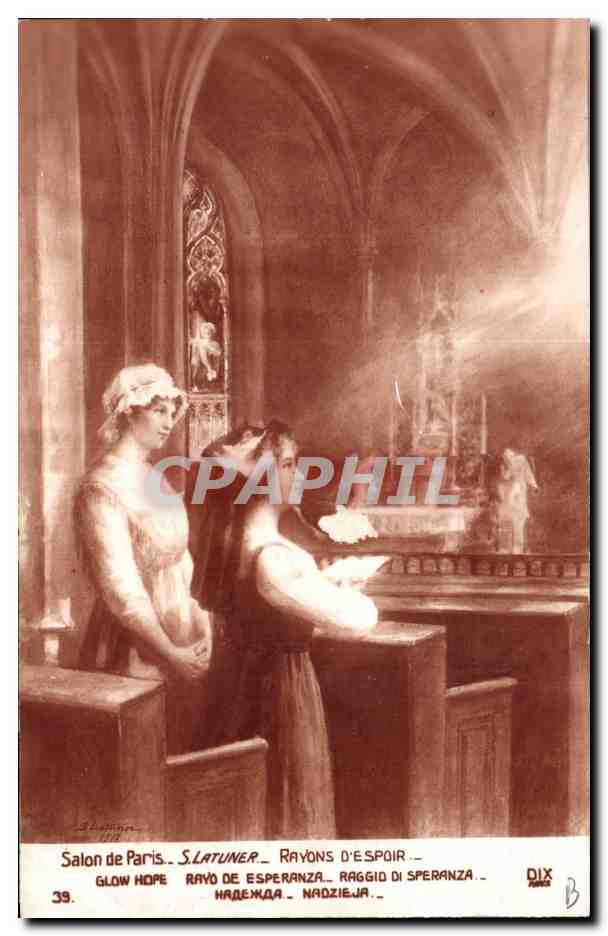 CPA Fantaisie Salon de Paris Latuner Rayons d'espoir Alsace