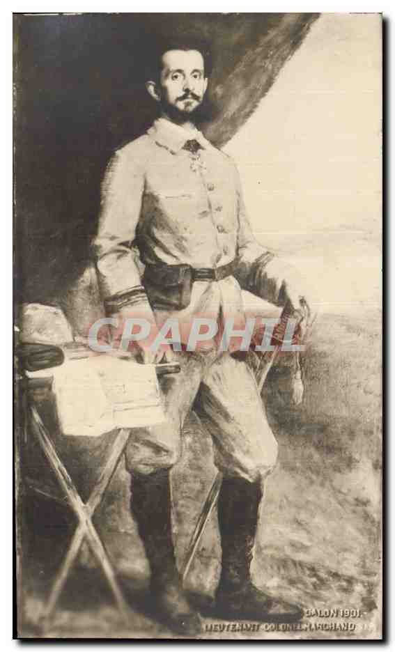 CPA Fantaisie Salon 1901 Lieutenant Colonel Marchand