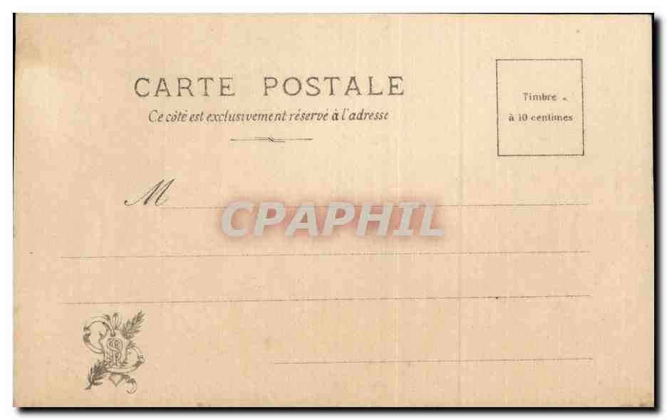 CPA Fantaisie Salon 1901 Lieutenant Colonel Marchand — Verso