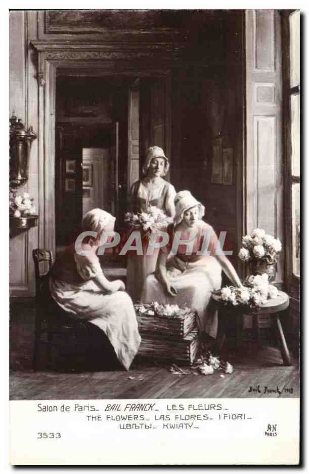 CPA Fantaisie Salon de Paris Bail Franck Les fleurs
