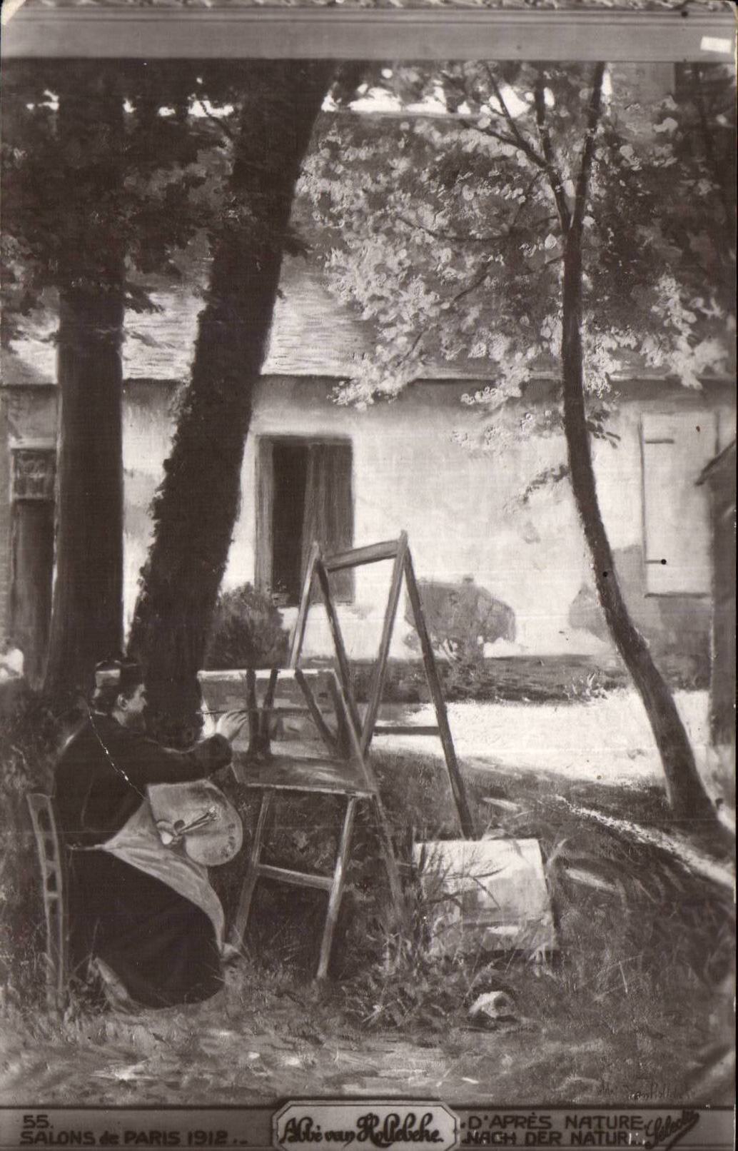 CPA Fantaisie Salons de Paris 1912 Hollebecke D'apres nature