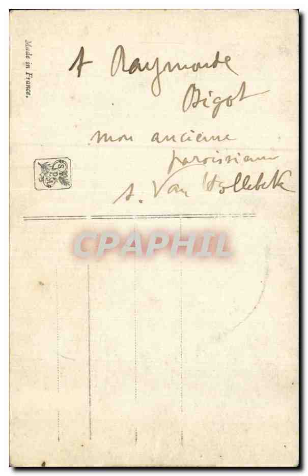 CPA Fantaisie Salons de Paris 1912 Hollebecke D'apres nature — Verso