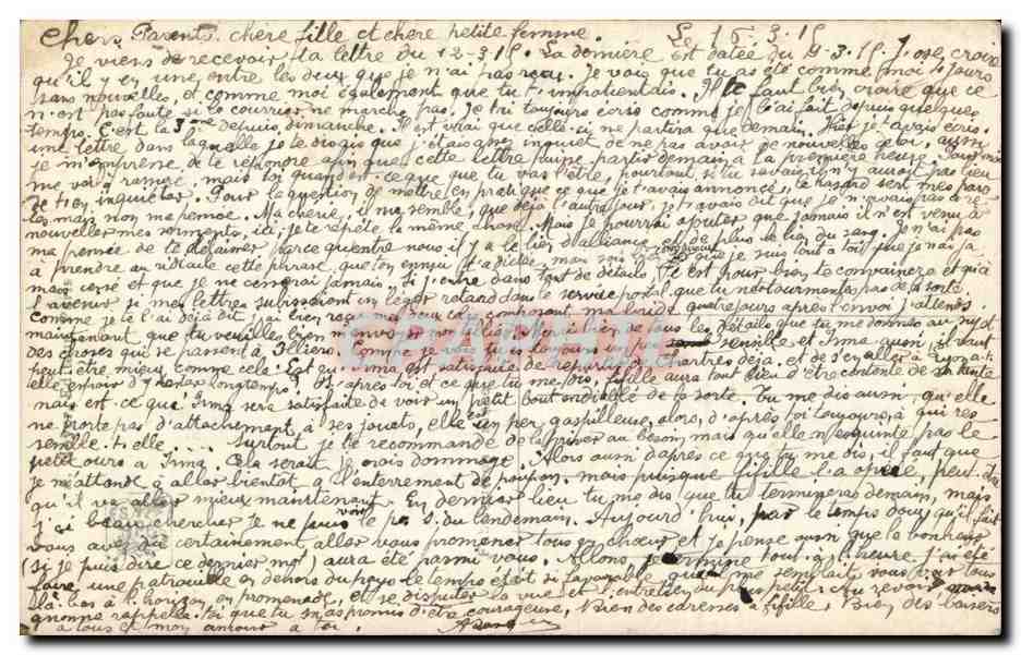 CPA Fantaisie Salon 1912 Debat Ponsin Ceux qui veillent Militaria — Verso