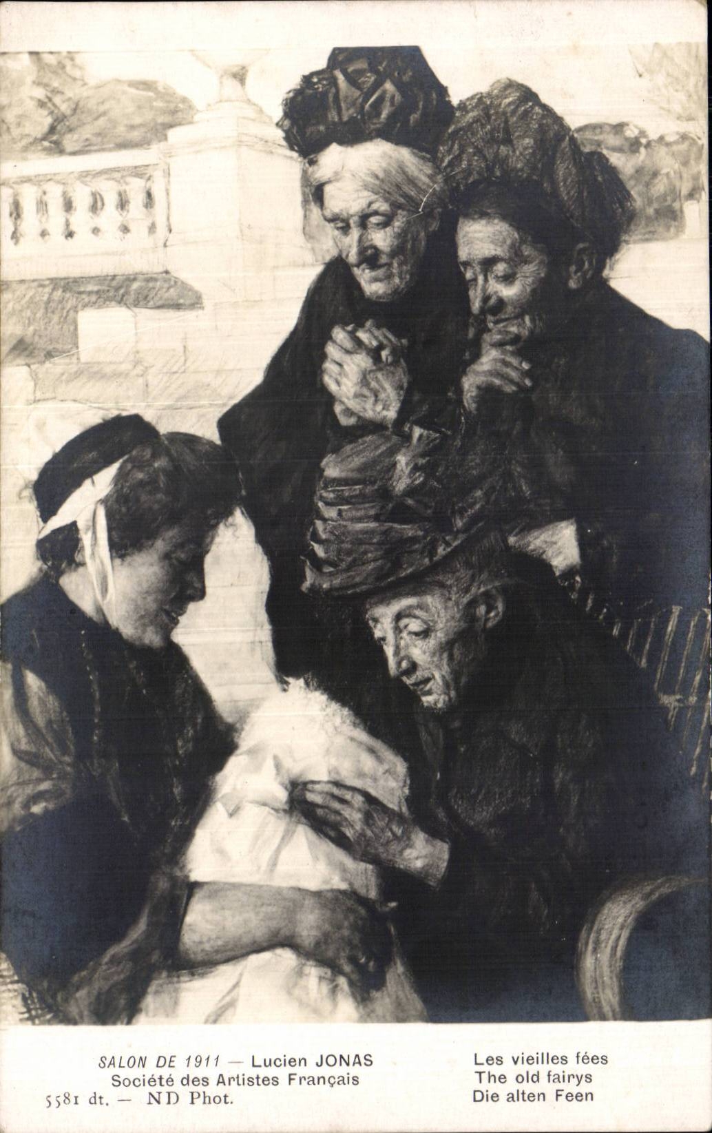 CPA Fantaisie Salon 1911 Lucien Jonas Les vieilles fees