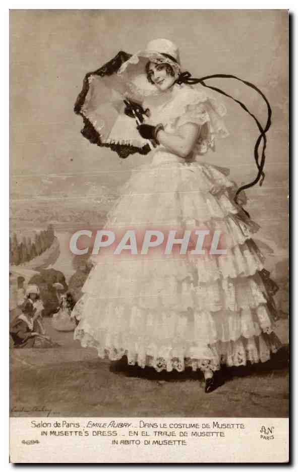 CPA Fantaisie Salon de Paris Emile Aubry Dans le costume de Musette 