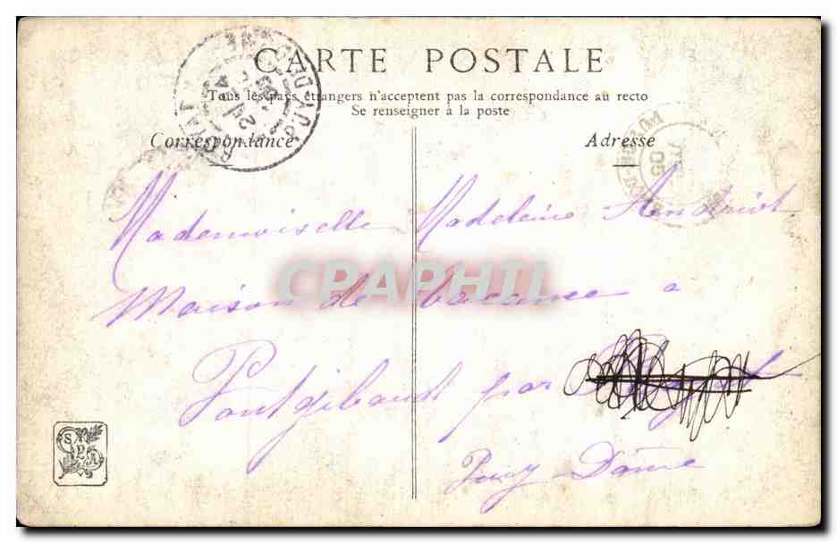 CPA Fantaisie Salon de 1905 Les ramasseurs de citrons par Laurent Gsell — Verso