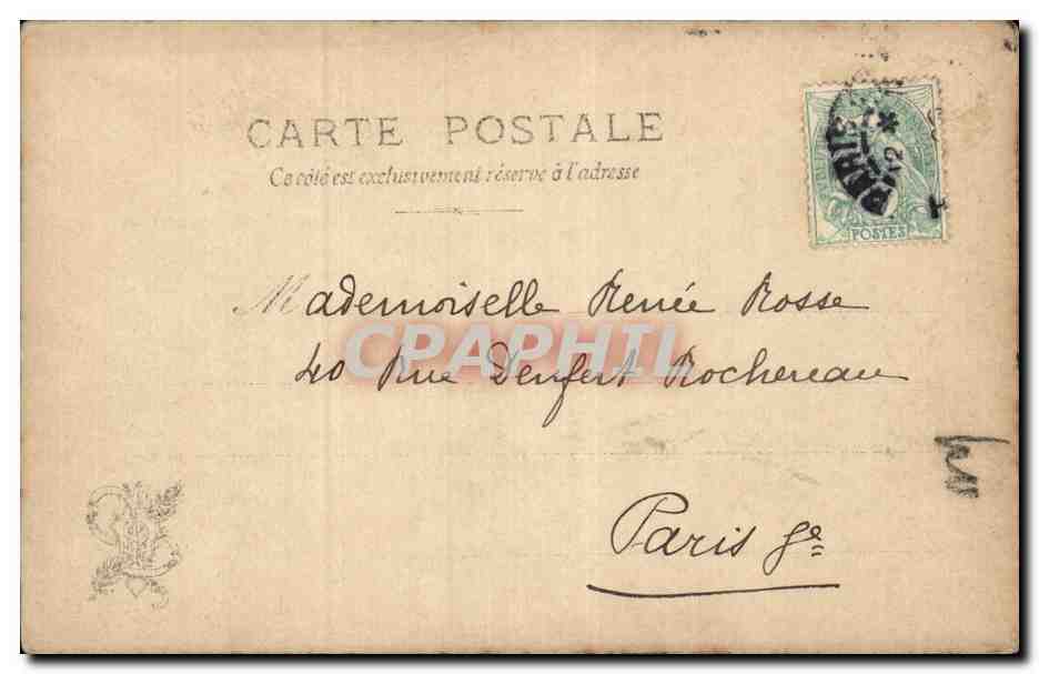 CPA Fantaisie Salon de 1902 Delance L'interieur d'une creche — Verso