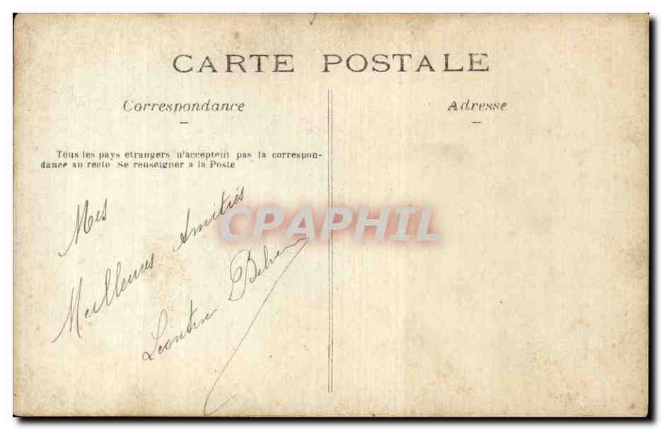 CARTE PHOTO Femme — Rückseite