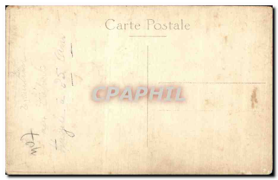 CARTE PHOTO Femme en maillot de bain Le Treport — Verso