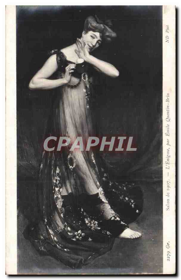 Femme en robe longue — L'Énigme, par Émile Quentin-Brin — Salon de 1907, n° 2279 Gr.