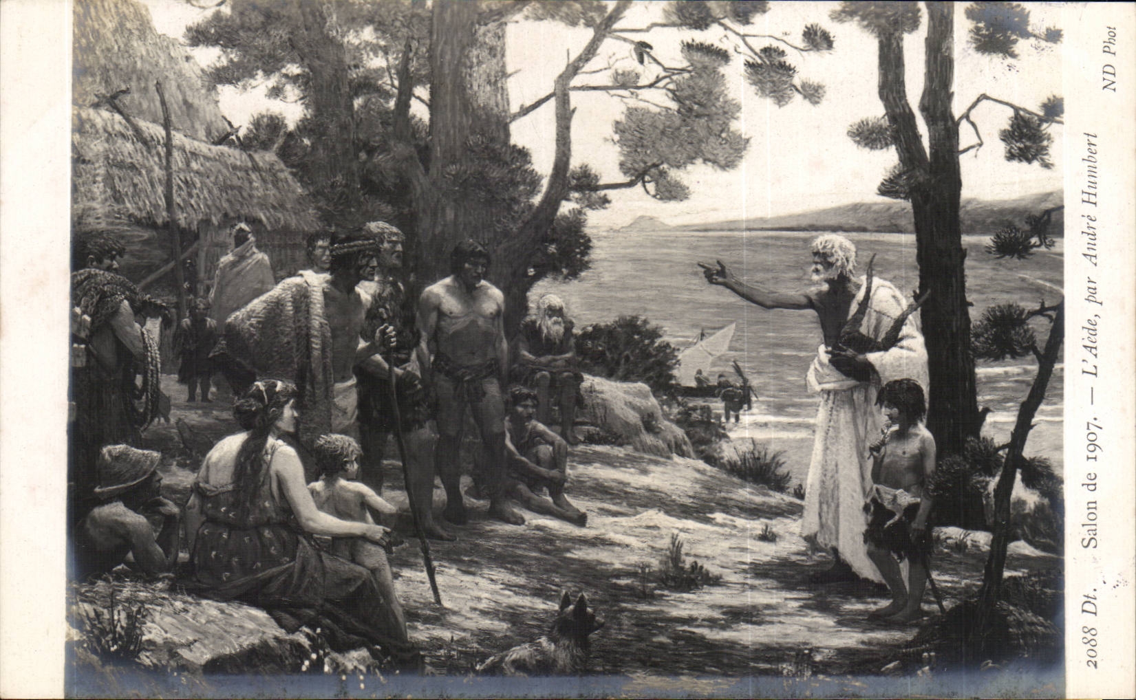 CPA Fantaisie Salon 1907 L'Aede Andre Humbert