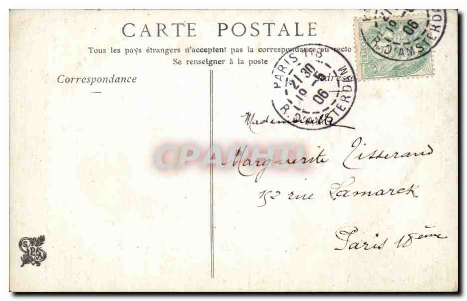 CPA Fantaisie Salon de 1906 le retour par Ed Gelbay — Verso