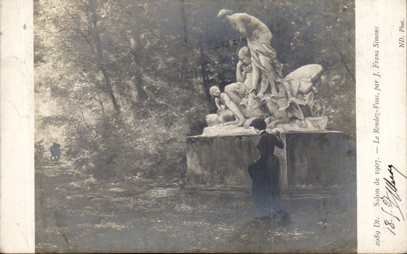 CPA Fantaisie Salon de 1907 Le rendez vous Frans Simons 
