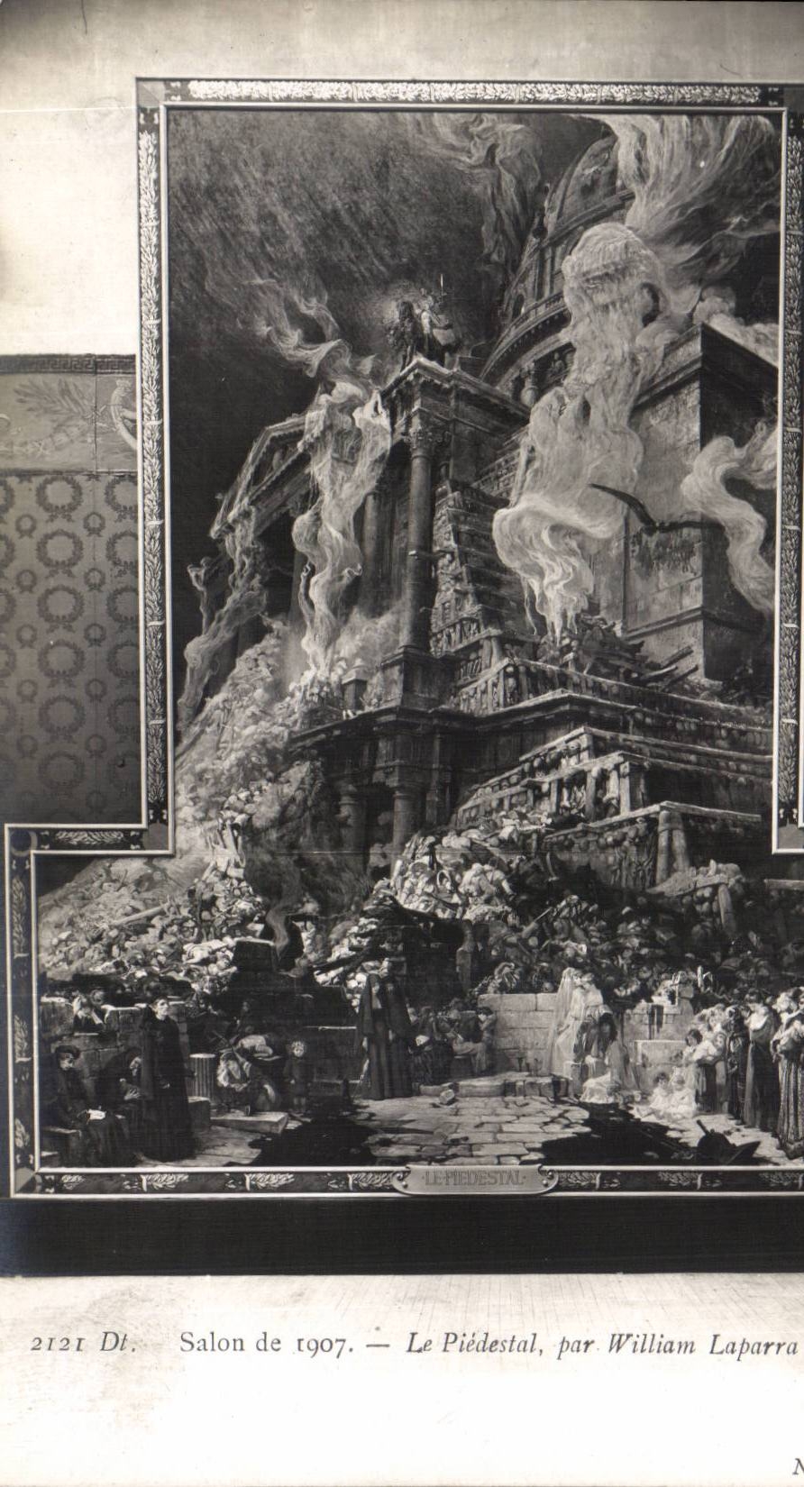 CPA Fantaisie Salon de 1907 Le piedestral par William Laparra
