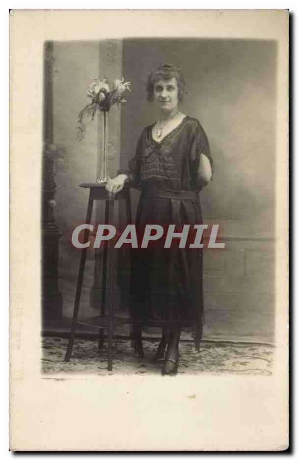 CARTE PHOTO Folklore Femme 
