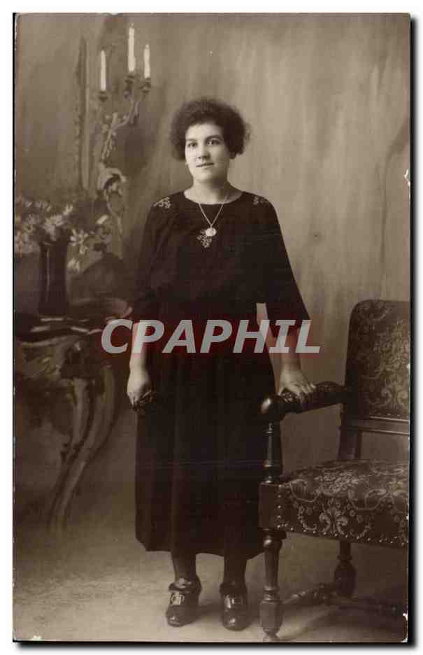 CARTE PHOTO Folklore Femme