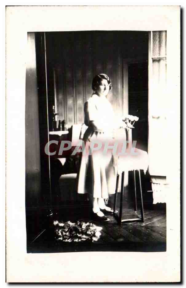 CARTE PHOTO Folklore Femme