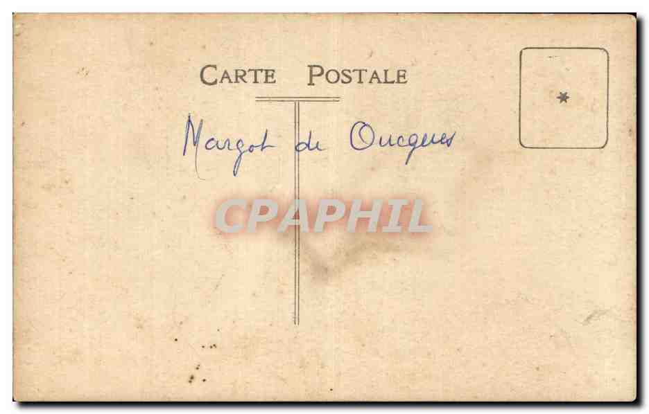 CARTE PHOTO Folklore Femme Margot de Oucques — Verso