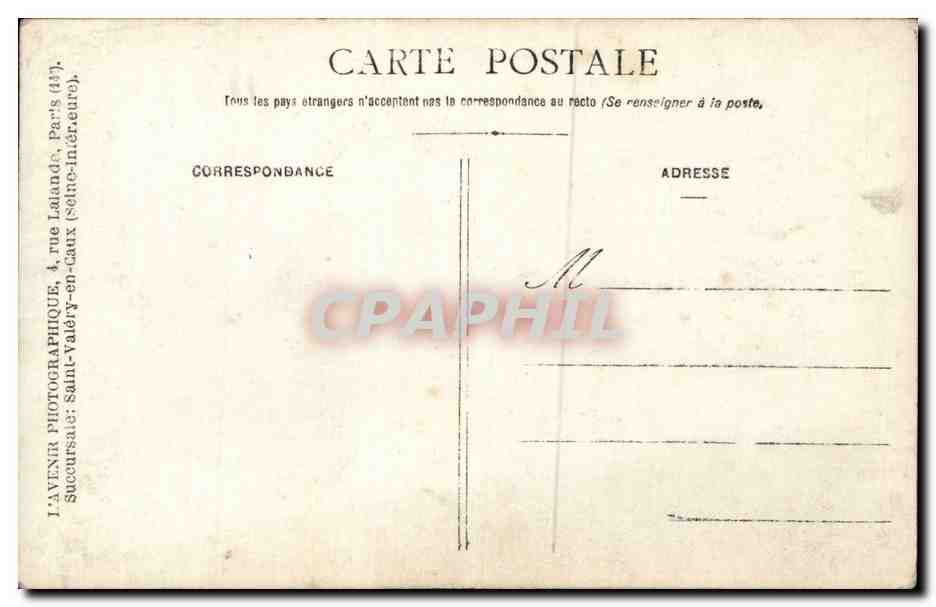 CARTE PHOTO Folklore Femme — Verso