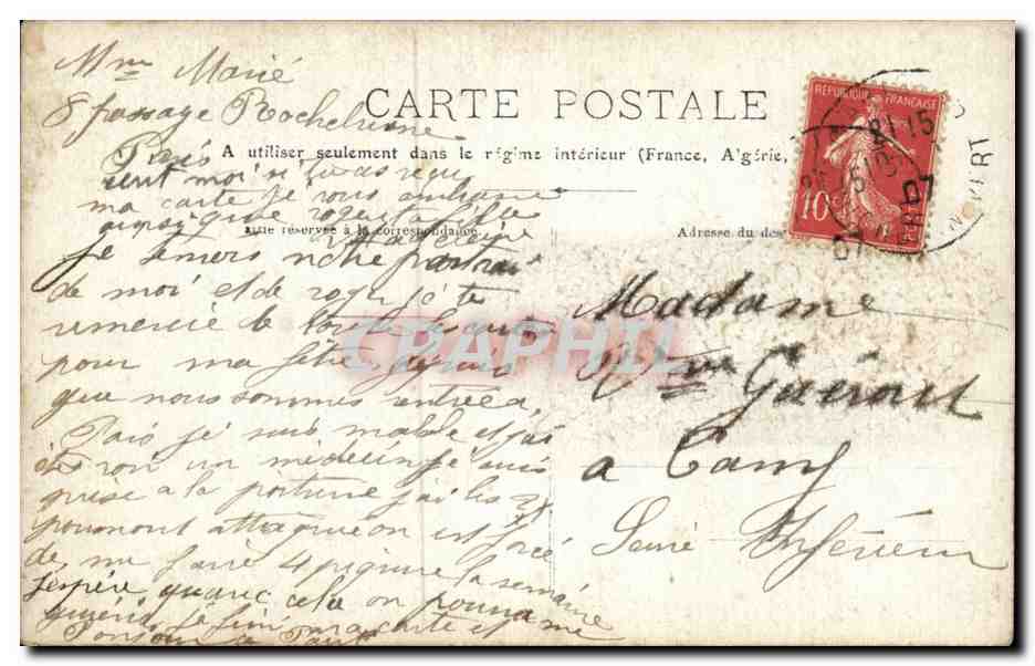 CARTE PHOTO Folklore Femmes et enfant — Verso