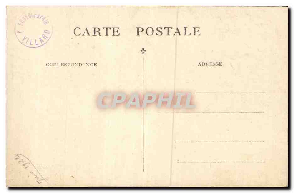 CARTE PHOTO Folklore Femme  — Verso