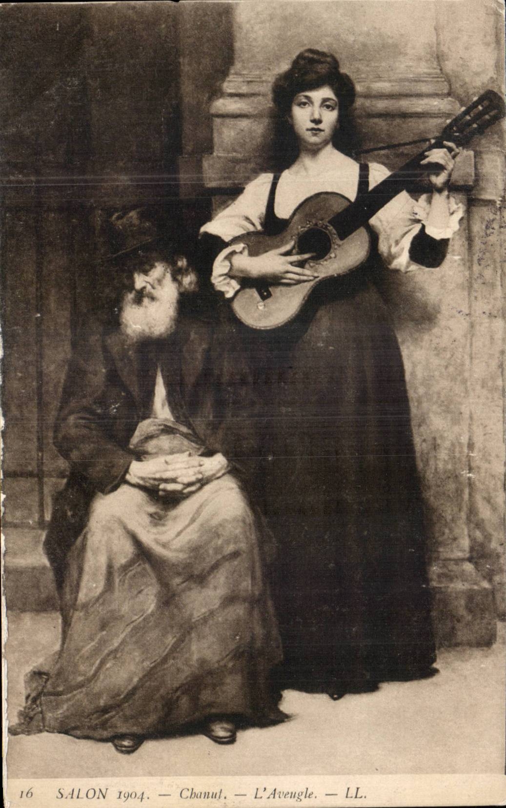 CPA Fantaisie Salon 1904 Chanut L'aveugle 