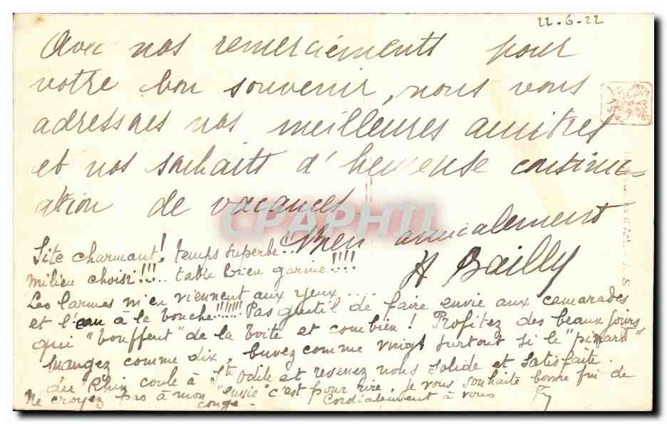 CPA Fantaisie Salons de paris Maroniez Nuit calme dans le marais  — Verso
