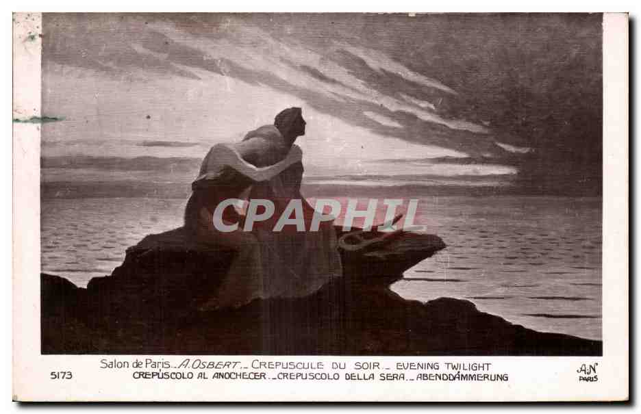 CPA Fantaisie Salon Paris Osbert Crepuscule du soir 