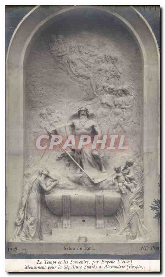 Le Temps et les Souvenirs — Monument pour la Sépulture Suarès à Alexandrie (Égypte) — Eugène L’Hoest, Salon de 1908