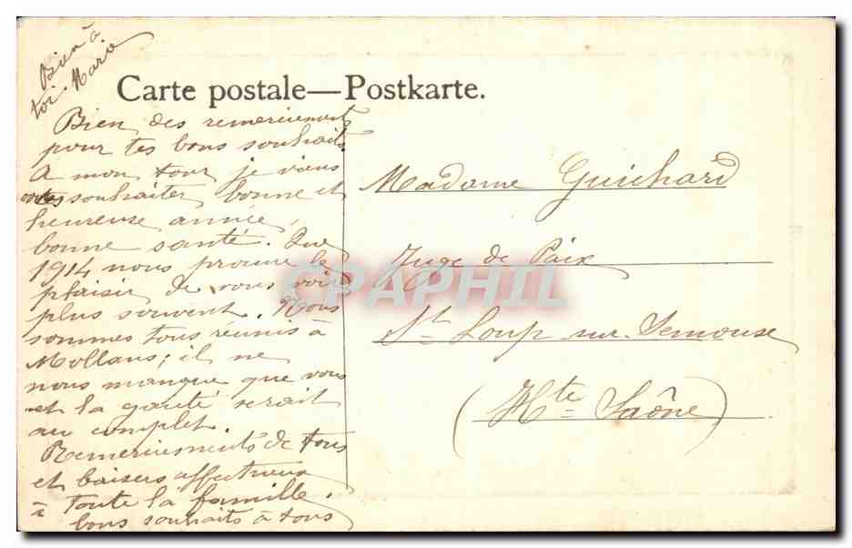 CPA Fantaisie Scene bucolique Paysans — Rückseite