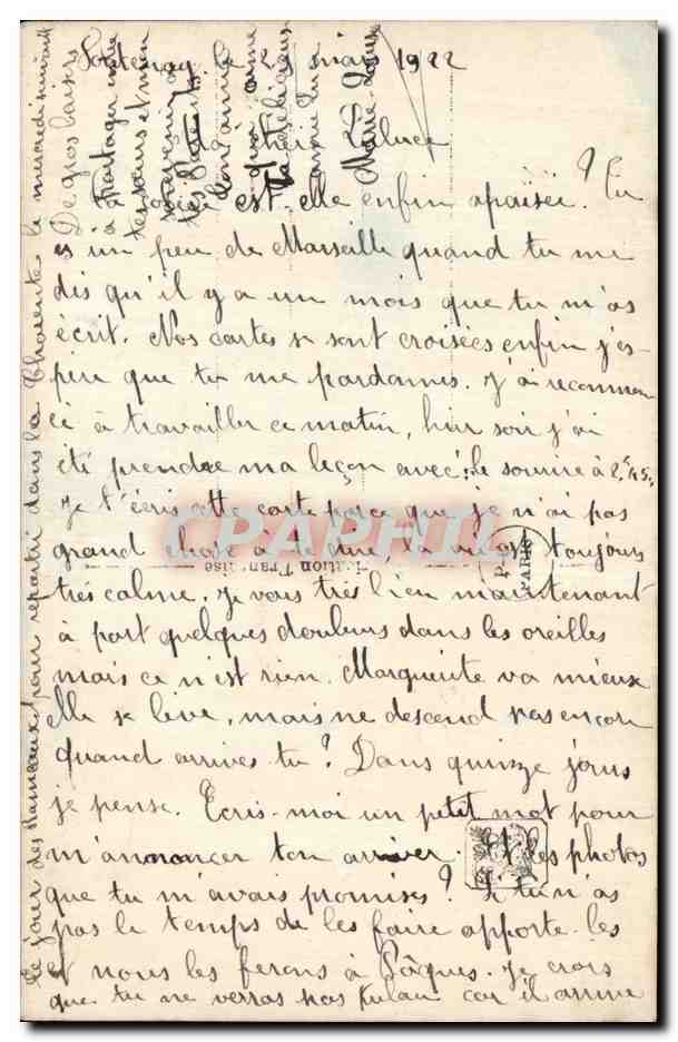 CPA Fantaisie Salon Delaye Printemps Chevre Goat — Verso