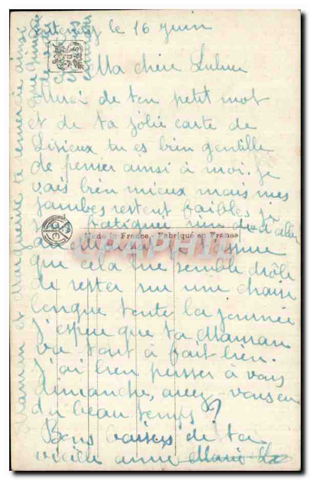 CPA Fantaisie Salon de Paris Matignon Les pins  — Verso