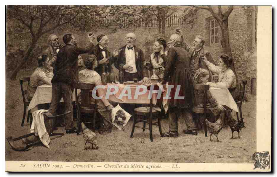 CPA Fantaisie Salon 1904 Denneulin Chevalier du merite agricole