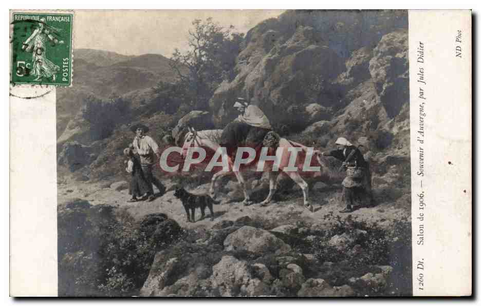 CPA Fantaisie Salon 1906 Souvenir d'Auvergne Par Jules Didier