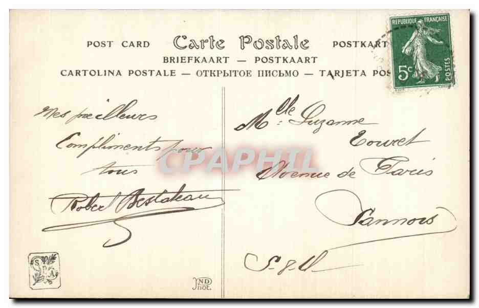 CPA Fantaisie Salon Vers l'amour Carrier Belleuse Femmes — Verso