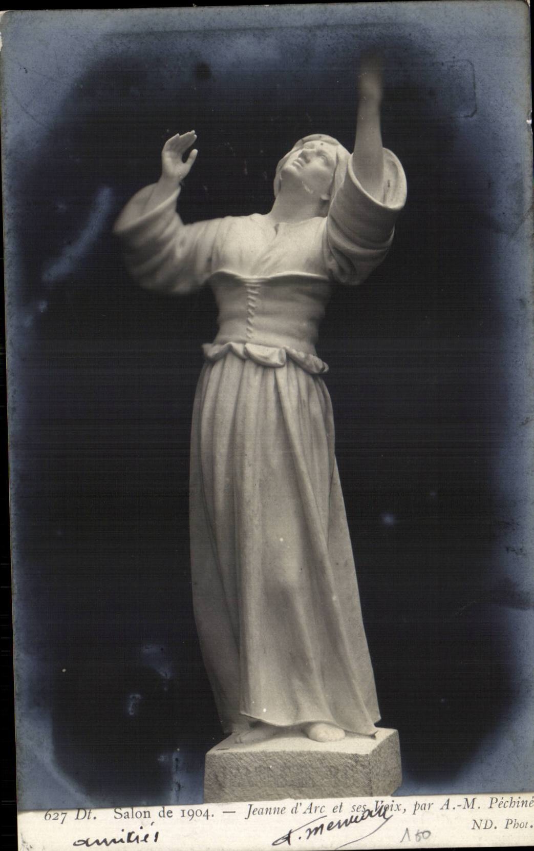 CPA Fantaisie Salon 1904 Jeanne d'arc et sles voix par Pechine
