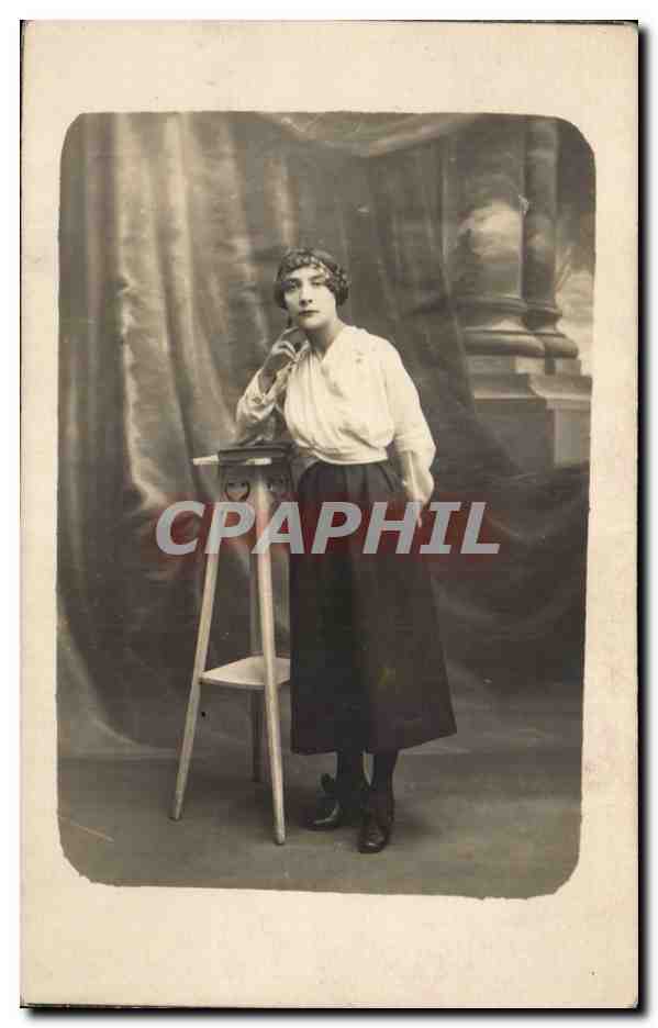 CARTE PHOTO Folklore Femme