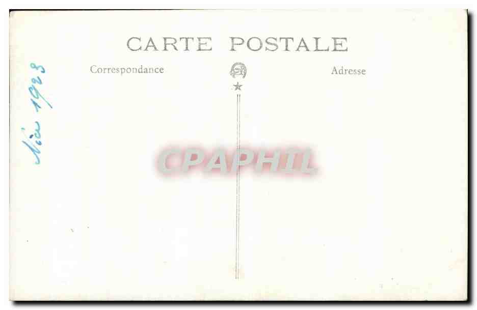 CARTE PHOTO Folklore Femme Nice 1923 — Rückseite